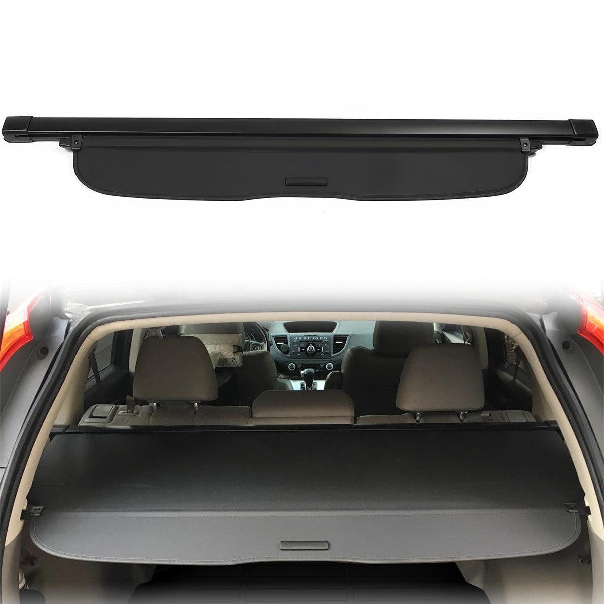 2012-2016 Honda CR-V OE Rear Luggage Cargo Cover Vinly Aluminum Rod