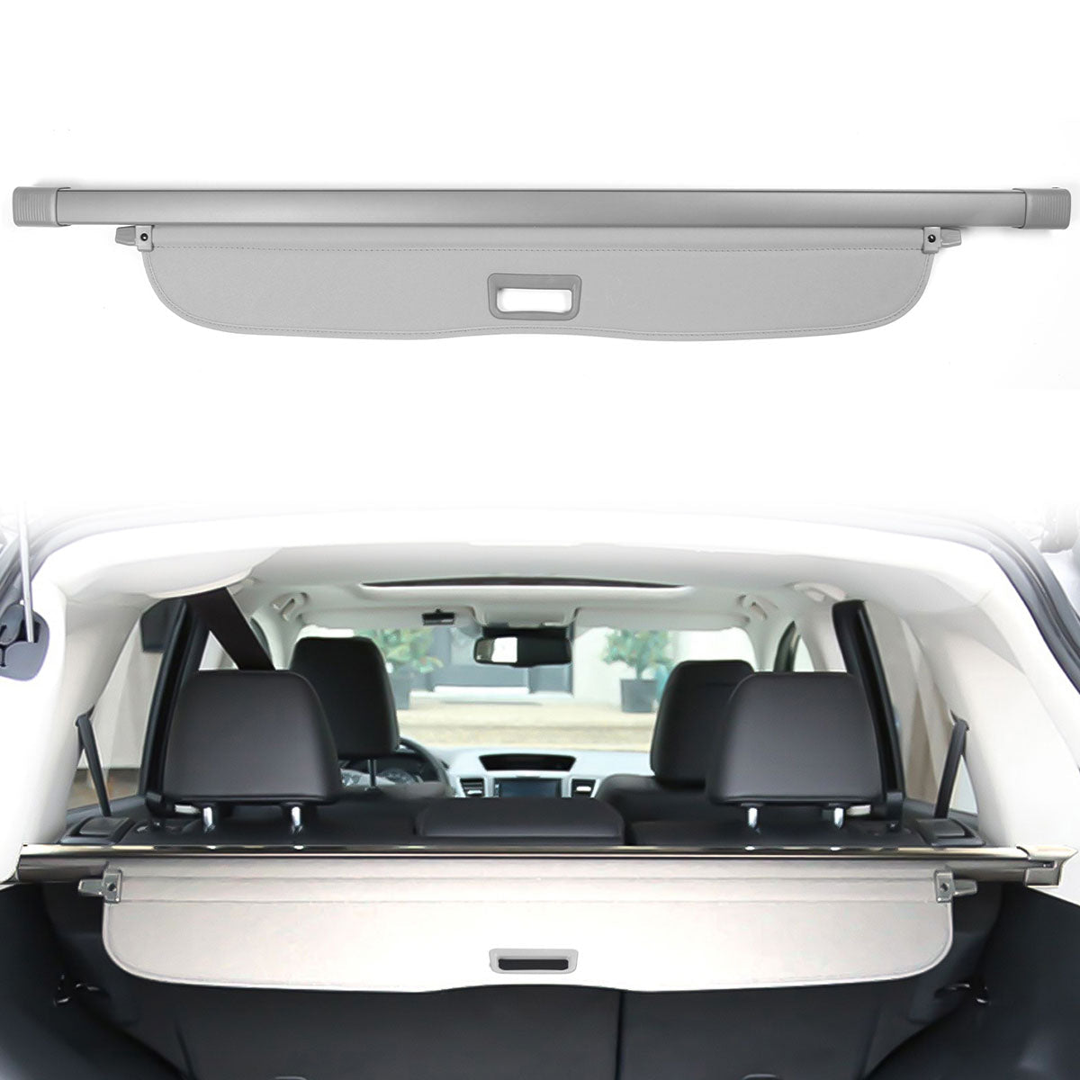 2012-2016 Honda CR-V OE Rear Luggage Cargo Cover Vinly Aluminum Rod