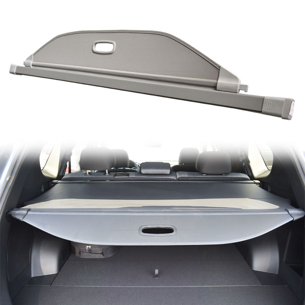 2019-2023 Hyundai Santa Fe Gray Retractable Cargo Cover Vinyl Aluminum