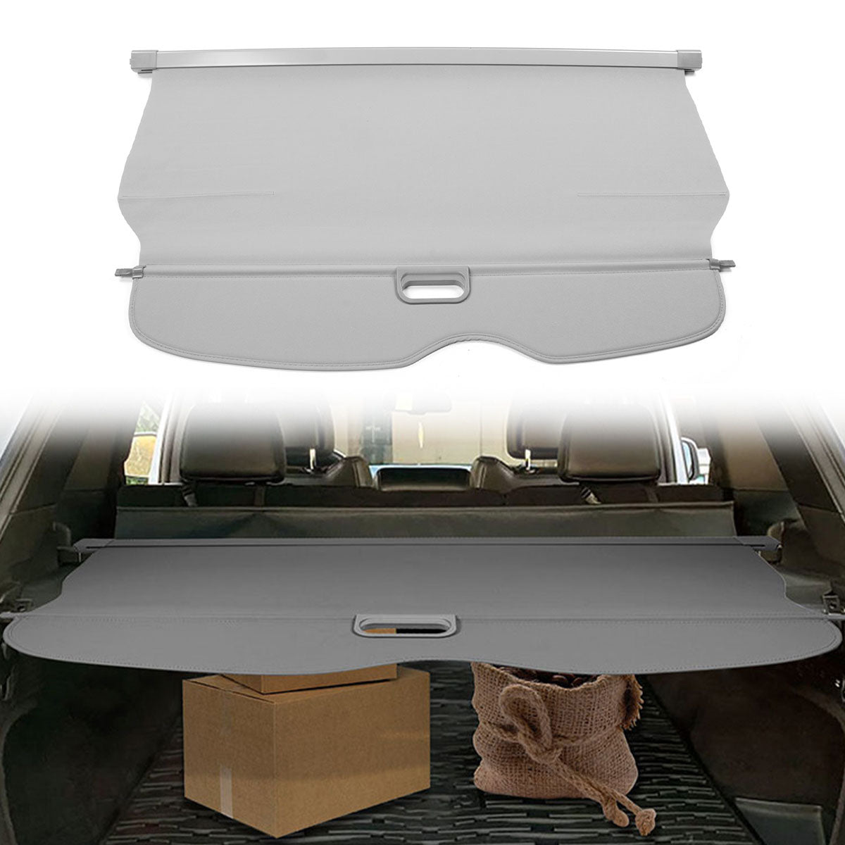 2011-2022 Grand Cherokee Rear Tonneau Cargo Cover Retractable Shade
