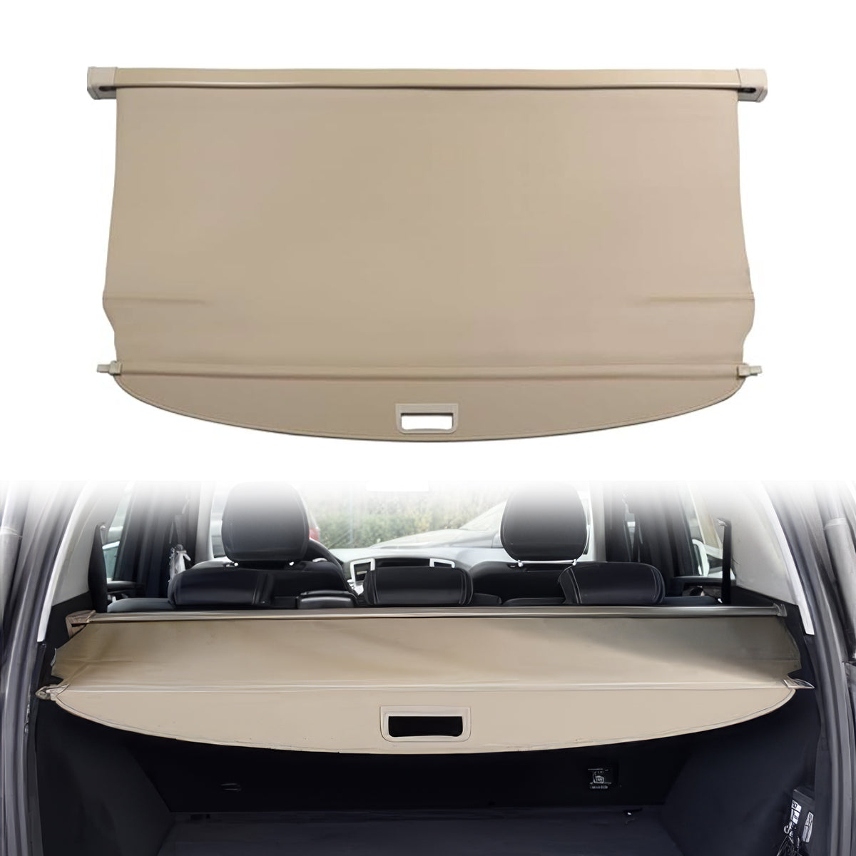 2012-2015 Mercedes Benz ML Class GLE Rear Trunk Cargo Cover Vinly Alum