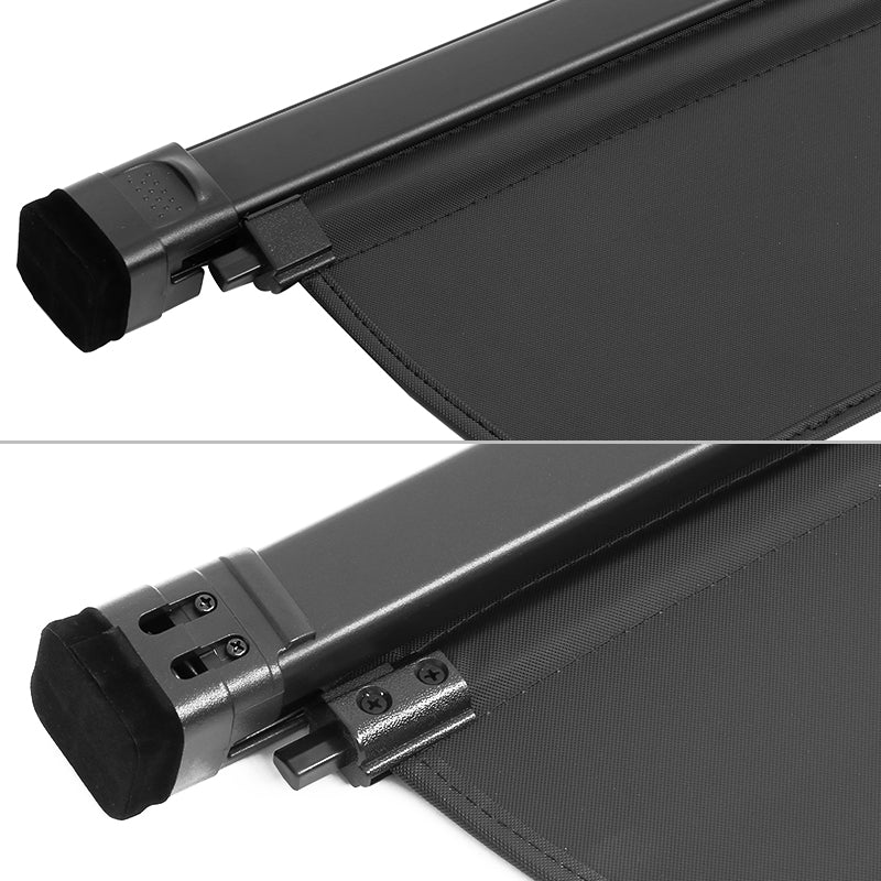 2022-2024 Rivian R1S Black Retractable Rear Trunk Cargo Cover Canvas