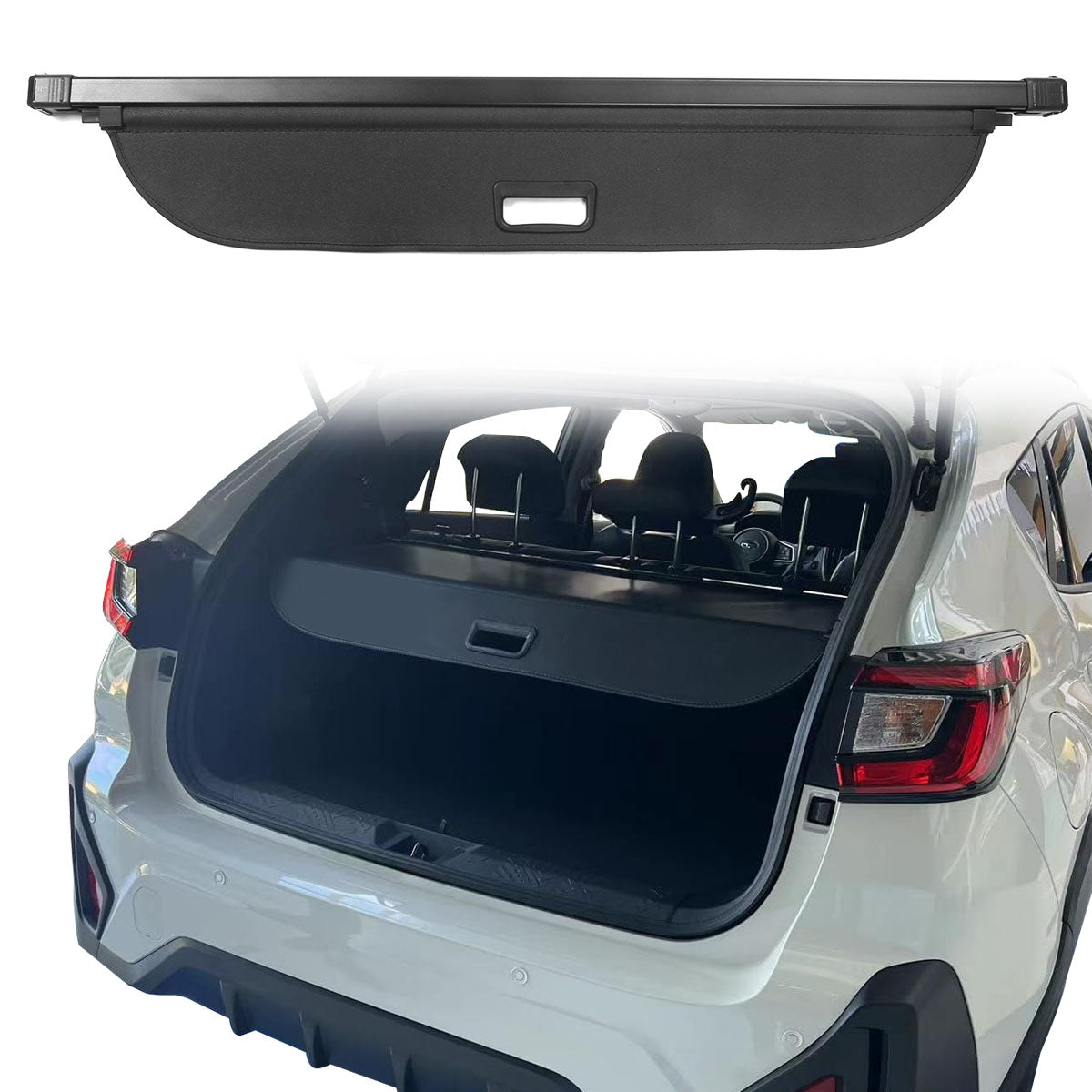 2024-2025 Subaru Crosstrek Impreza Black Trunk Cargo Cover PVC Aluminu