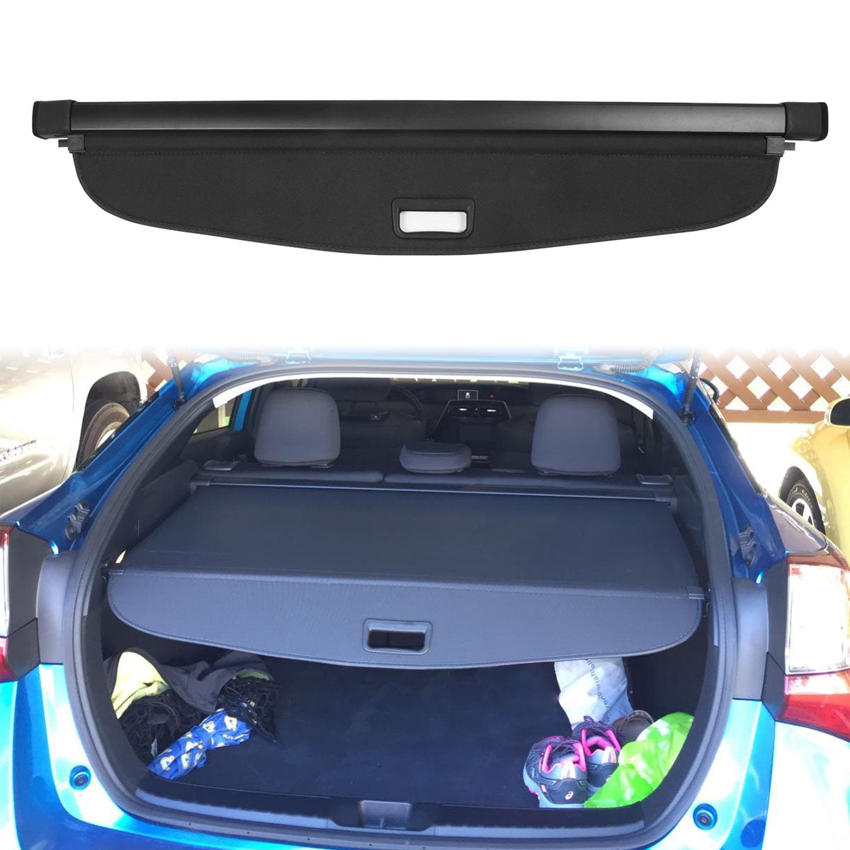 2016-2022 Toyota Prius AWD-e OE Style Black Rear Cargo Trunk Cover