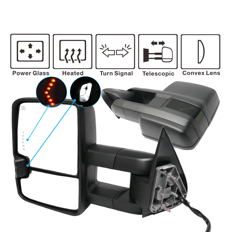 2002-2007Â Silverado Tow Mirrors Power Heated Signal Arrow Light