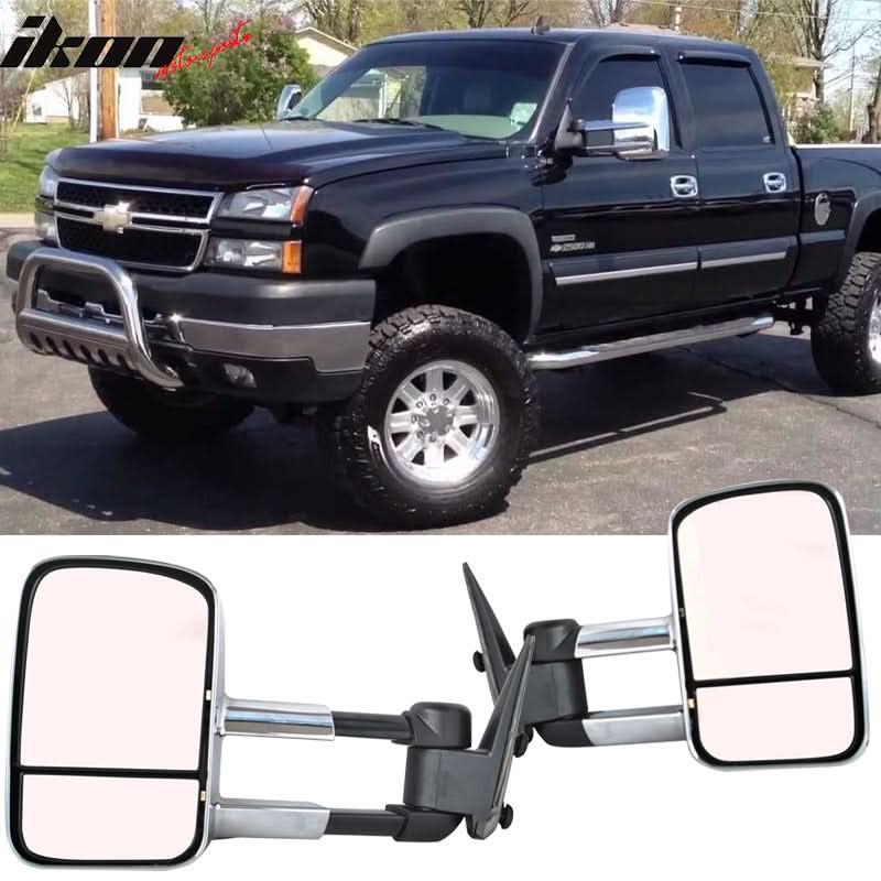 1999-2007Â Silverado Sierra Rear View Towing Mirror Manual Housing