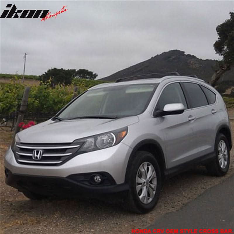 2012-2016 Honda CRV Black Roof Rack Cross Bar Side Rail Set 4PCS ABS