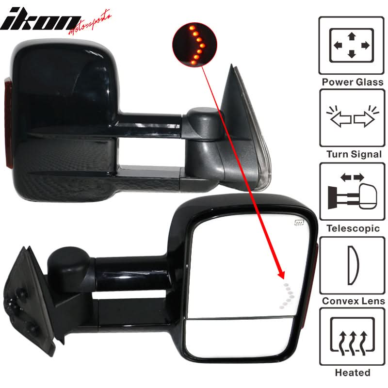 2003-2007Â Silverado Sierra Tow Mirrors Power Heated Signal Light 2PC