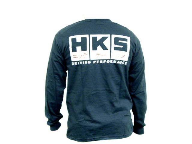HKS Navy Blue Katakana II Long Sleeve T-Shirt