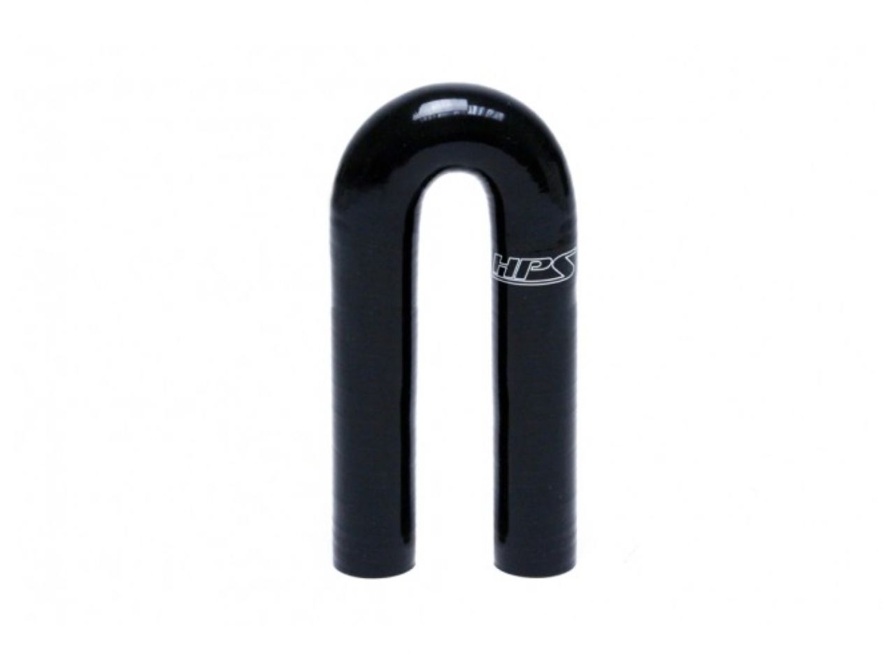 HPS 1-5/8" ID, Silicone 180 Degree U Bend Elbow Coupler Hose, High Temp 4-ply Reinforced, Black, 41mm ID