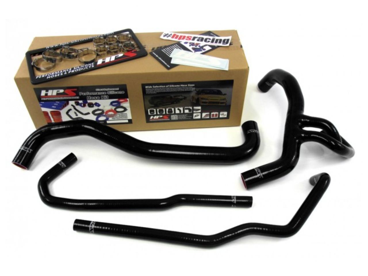 HPS Performance Products HPS Black Reinforced Silicone Radiator Hose Kit Coolant Ford 10-13 F150 SVT Raptor 6.2L V8