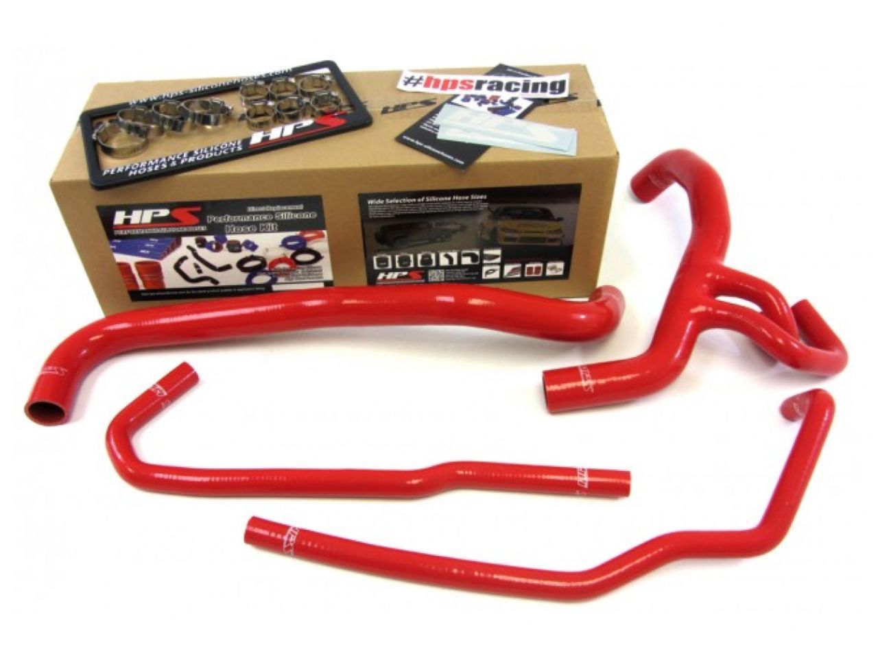HPS Performance Products HPS Red Reinforced Silicone Radiator Hose Kit Coolant Ford 10-13 F150 SVT Raptor 6.2L V8