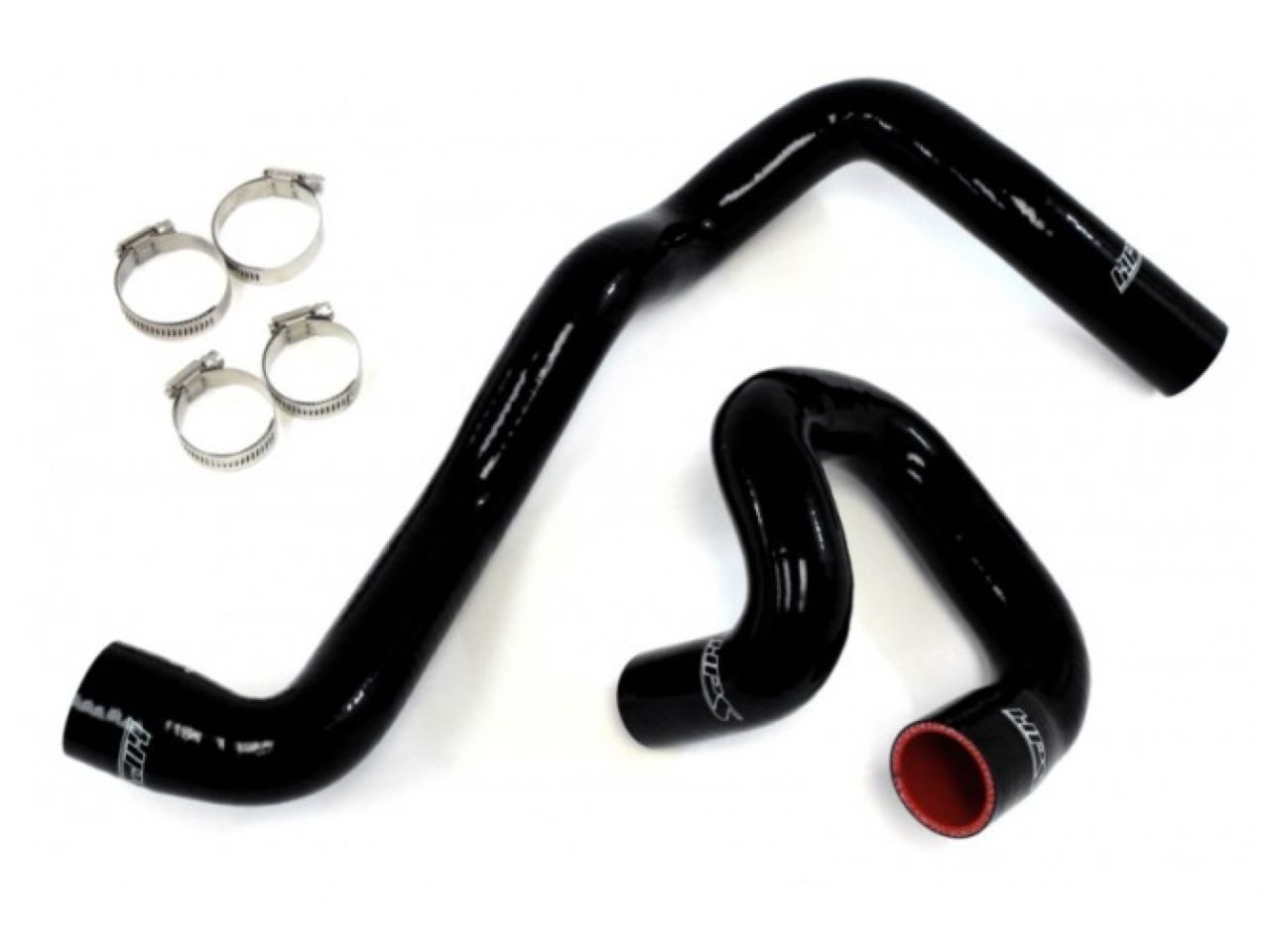 HPS Performance Products HPS Black Reinforced Silicone Radiator Hose Kit Coolant Ford 13-17 Focus ST Turbo 2.0L