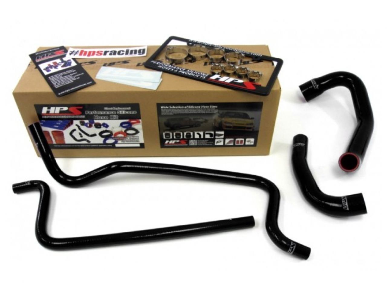 HPS Performance HPS Black Reinforced Silicone Radiator + Heater Hose Kit Jeep 02-06 Wrangler TJ 4.0L Left Hand Drive