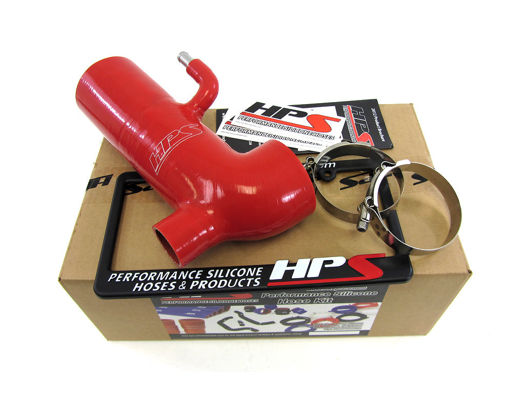 HPS Performance HPS Red Reinforced Silicone Post MAF Air Intake Hose Kit - Retain Stock Sound Tube Subaru 13-16 BRZ