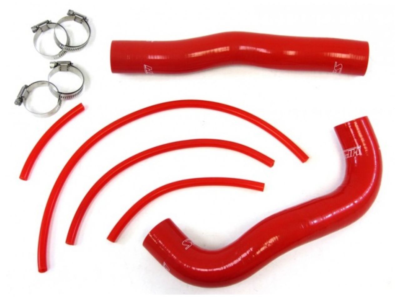 HPS Performance Products HPS Reinforced Red Silicone Radiator Hose Kit Coolant Hyundai 13-14 Genesis Coupe 2.0T Turbo 4Cyl