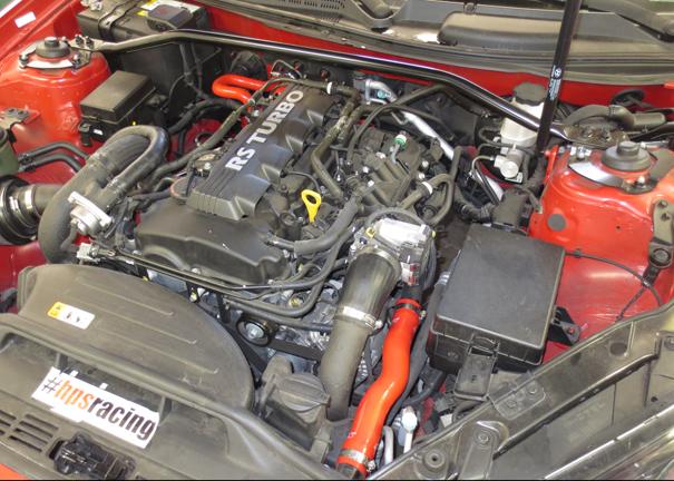 HPS Performance Products HPS Reinforced Red Silicone Radiator Hose Kit Coolant Hyundai 13-14 Genesis Coupe 2.0T Turbo 4Cyl