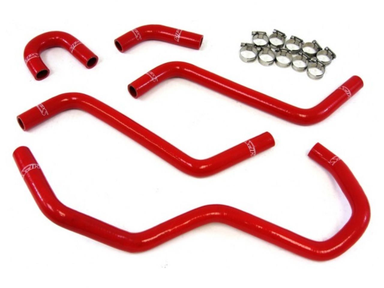 HPS Performance HPS Red Reinforced Silicone Radiator Hose Kit Yamaha 04-07 YXR450 YXR660 Rhino