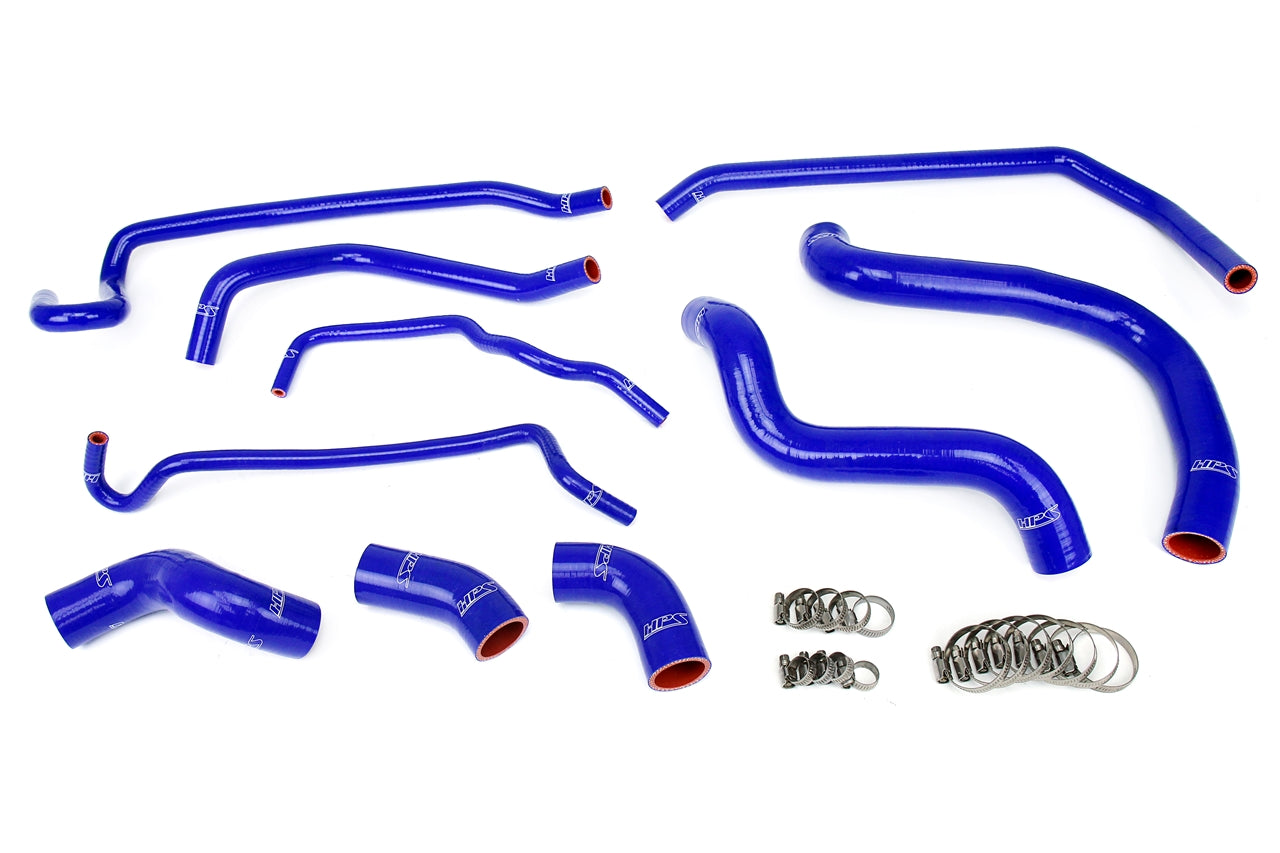 HPS Performance HPS Blue Reinforced Silicone Radiator and Heater Hose Kit Coolant Ford 11-14 Mustang GT 5.0L V8 & Boss 302