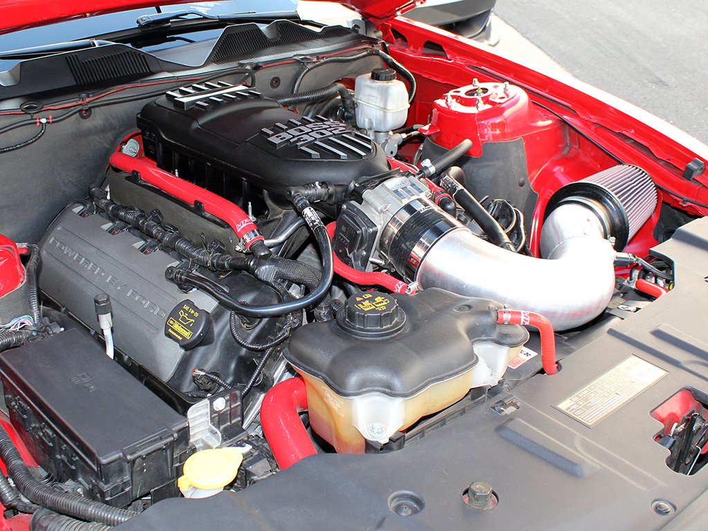 HPS Performance HPS Red Reinforced Silicone Radiator and Heater Hose Kit Coolant Ford 11-14 Mustang GT 5.0L V8 & Boss 302