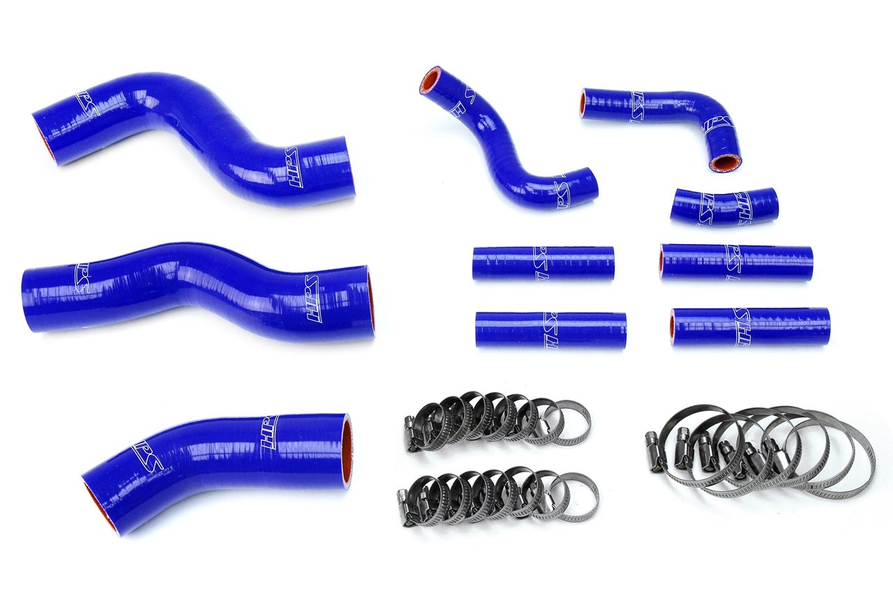 HPS Performance HPS Silicone Radiator + Heater Coolant Hose Kit Toyota 1992-1997 Land Cruiser FJ80 4.5L I6 without rear heater, 57-1441