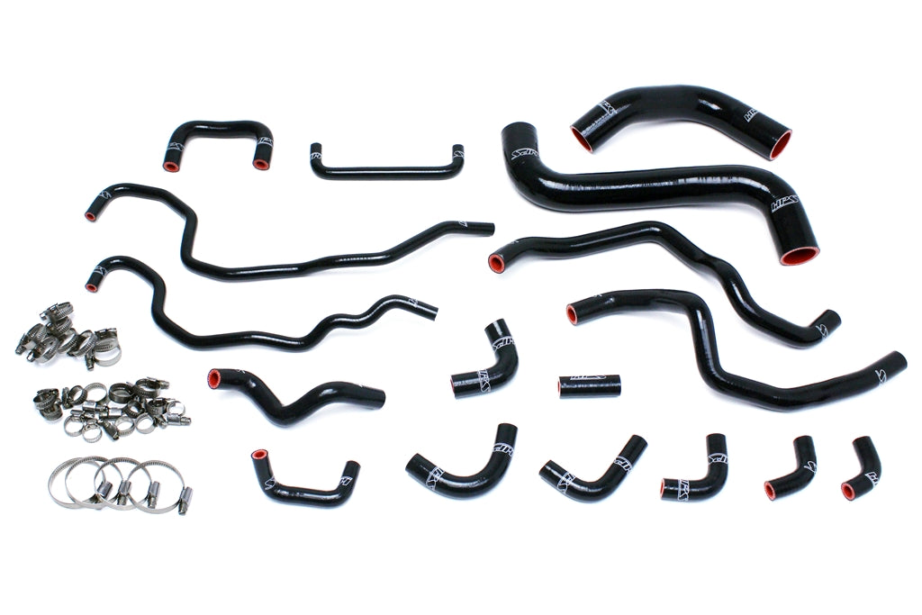 HPS Performance HPS Black Reinforced Silicone Radiator + Heater Hose Kit Subaru 15-16 WRX STI 2.5L Turbo