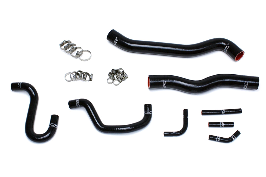 HPS Performance HPS Reinforced Black Silicone Radiator + Heater Hose Kit Coolant Hyundai 12-16 Genesis Coupe 3.8L V6 Left Hand Drive