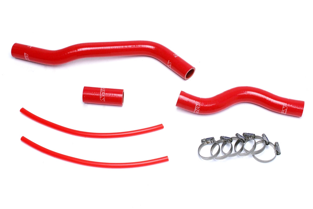HPS Performance HPS Red Reinforced Silicone Radiator Hose Kit Coolant Honda 01-05 Civic 1.7L Manual Trans.