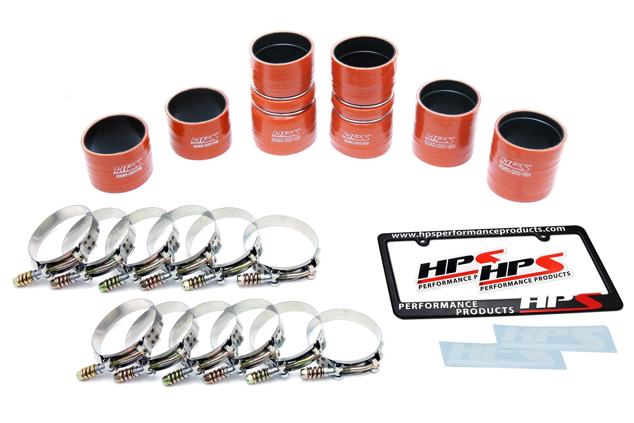 HPS Performance Products HPS High Temp Reinforced Silicone Intercooler Hose Boots Kit Ford Late 1999 - 2003 F450 Superduty 7.3L PowerStroke Diesel
