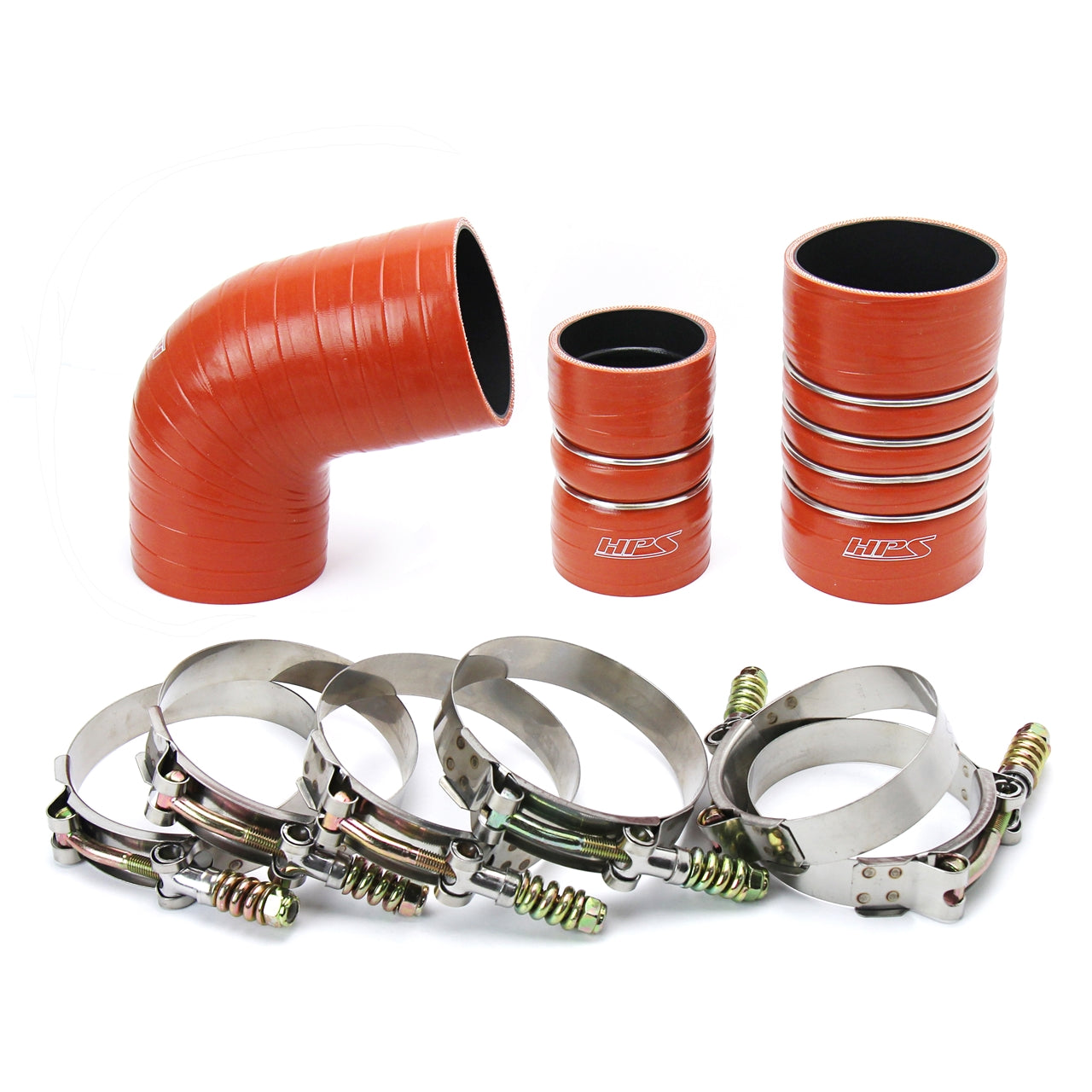 HPS Performance Products HPS High Temp Aramid Reinforced Silicone Intercooler Hose Boots Kit GMC 2006-2010 Sierra 2500 6.6L Duramax Diesel