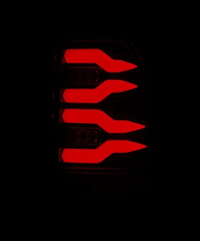 AlphaRex 97-03 Ford F150 / 99-16 Ford F250/F350/F450/F550 LUXX-Series LED Tail Lights - Black 658002 *Discontinued