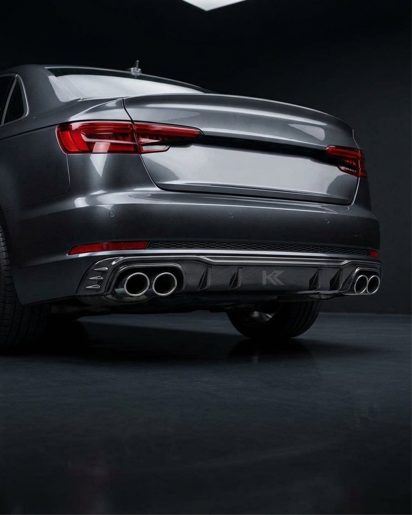 2017–2019 Audi A4 S-Line / S4 B9 Sedan Sport Rear Bumper Lip – Carbon Fiber