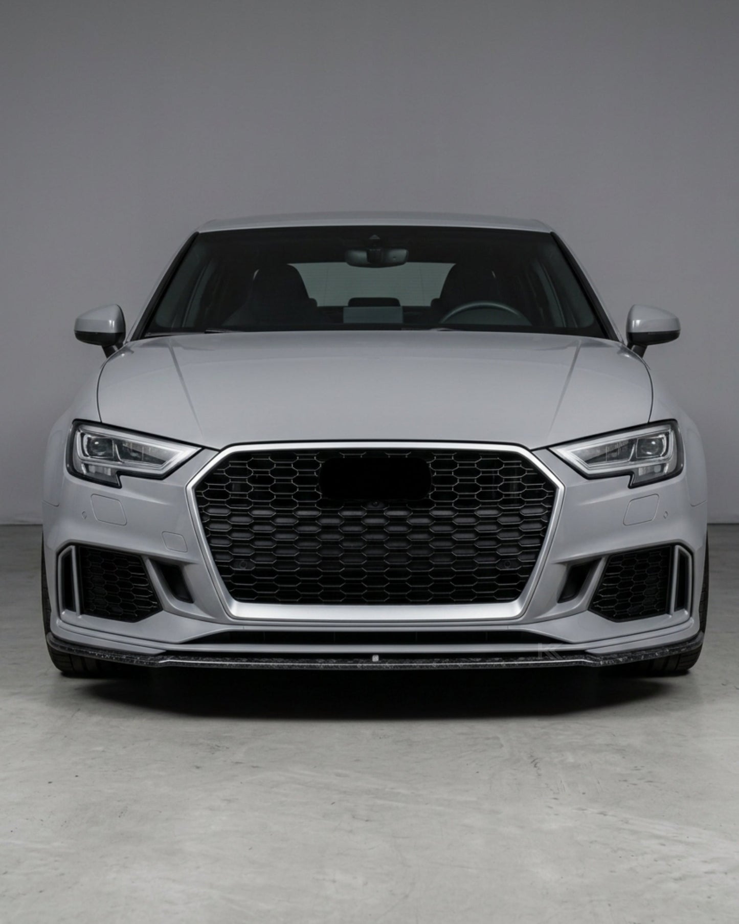 2017–2019 Audi RS3 8V Sedan Front Bumper Lip – Forged Carbon Fiber