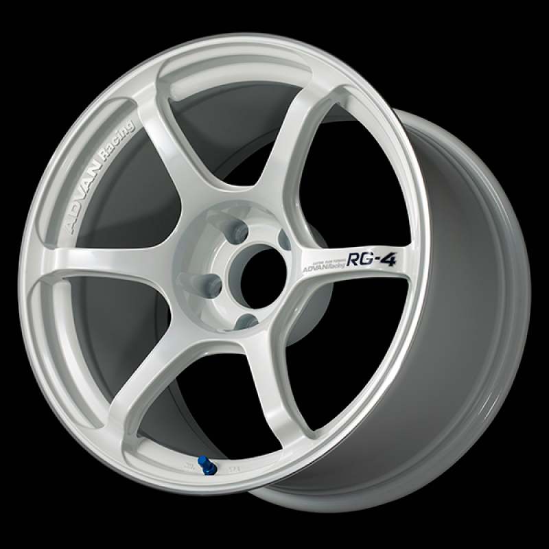 Advan RG-4 17x9.5 / +50 Offset / 5x114.3 / 73mm Bore / Racing White Metallic and Ring YA47J50EWMR