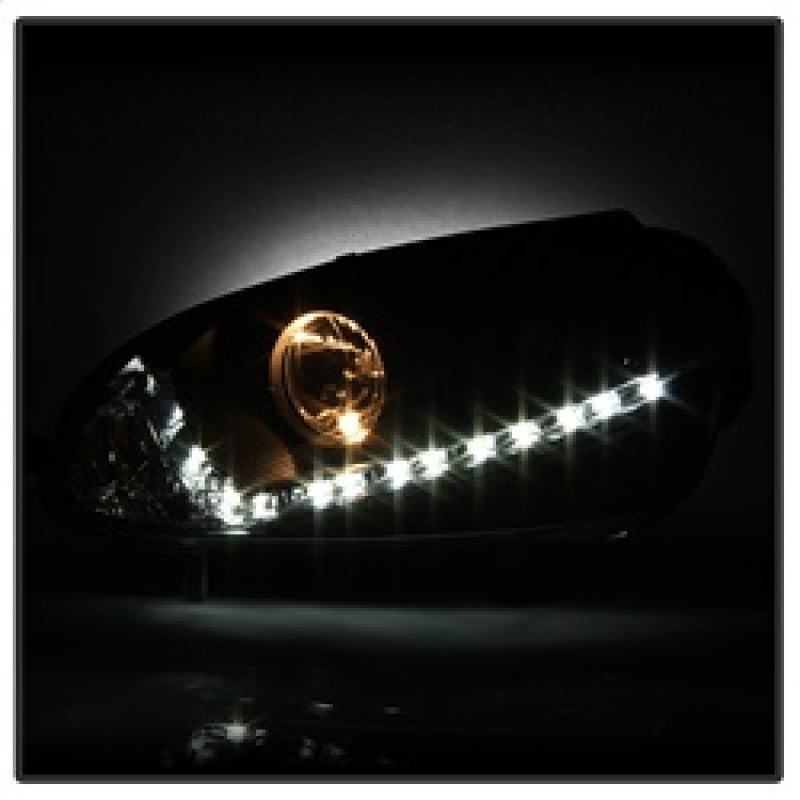 Spyder Volkswagen GTI 06-09/Jetta 06-09 Xenon/HID Model Only - DRL Black PRO-YD-VG06-HID-DRL-BK 5017529
