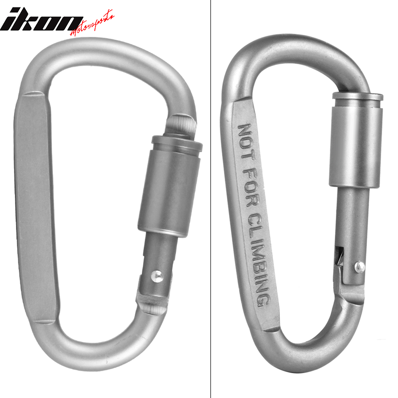 Camping Outdoor Alloy D-ring Screw Lock Buckle Carabiners 3PC