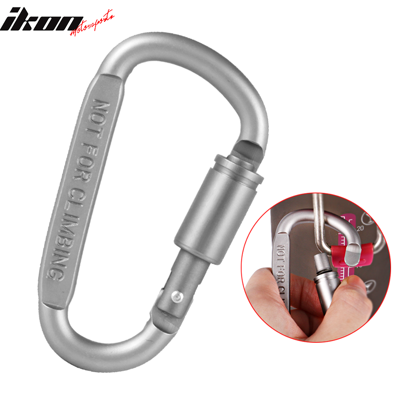 Camping Outdoor Alloy D-ring Screw Lock Buckle Carabiners 3PC