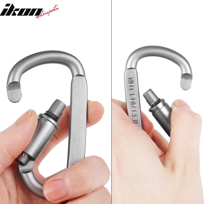 Camping Outdoor Alloy D-ring Screw Lock Buckle Carabiners 3PC