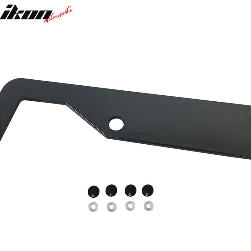 2PC License Plate Frame Cover Tag Holder Bracket  & Screw Cap