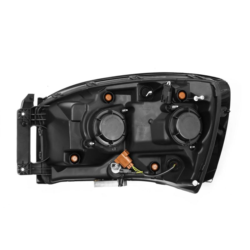 AlphaRex 06-08 Dodge Ram 1500HD NOVA LED ProjHeadlights Plank Style Blk w/Seq Signal/DRL/Amber LED 880536 *Discontinued