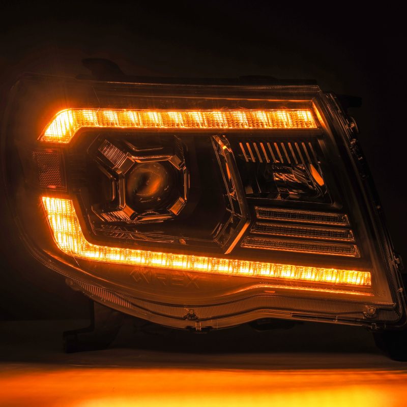 AlphaRex 05-11 Toyota Tacoma LUXX LED Projector Headlights Plank Style Black w/Activ Light and DRL 880741 *Discontinued