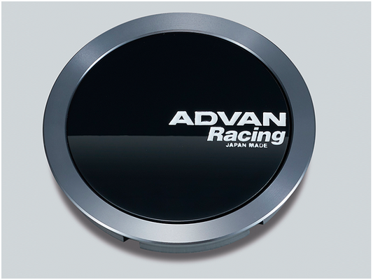 Advan 73mm Flat Centercap - Gloss Black/Hyper Ring+White Letters YV4828