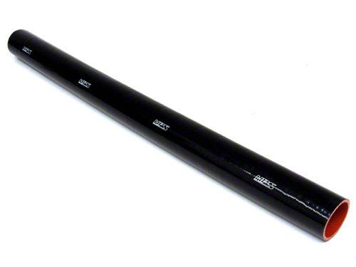 HPS 3/8" ID, 3 Feet Length, Silicone Straight Coupler Coolant Tube Hose, High Temp 4-ply Reinforced, Black, 9.5mm ID