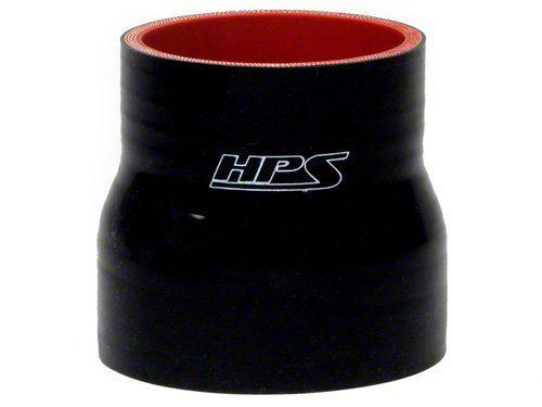 HPS 2-1/4" - 3-3/4" ID, 3" Length, Silicone Straight Reducer Coupler Hose, High Temp 4-ply Reinforced, 57mm - 95mm ID, Black