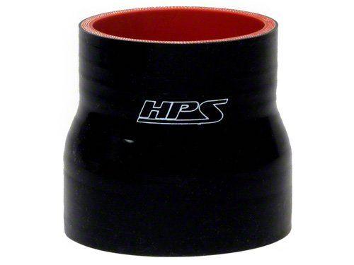 HPS 2-3/8" - 2-3/4" ID, 3" Length, Silicone Straight Reducer Coupler Hose, High Temp 4-ply Reinforced, 60mm - 70mm ID, Black