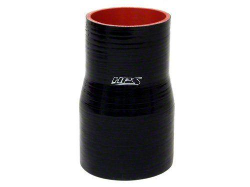 HPS 2-1/2" - 2-3/4" ID, 4" Length, Silicone Straight Reducer Coupler Hose, High Temp 4-ply Reinforced, 63mm - 70mm ID, Black