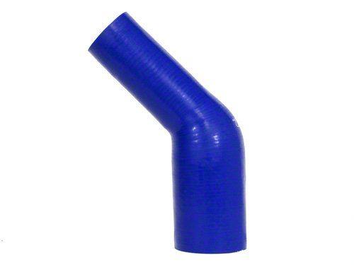 HPS 5/8" - 7/8" ID, Silicone 45 Degree Elbow Reducer Coupler Hose, High Temp 4-ply Reinforced, Blue, 16mm - 22mm ID
