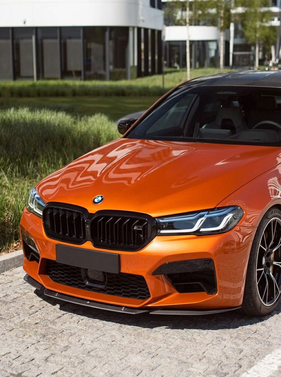 BMW 5 Series F90 M5 LCI ST Style Carbon Fiber Front Lip (2020+)