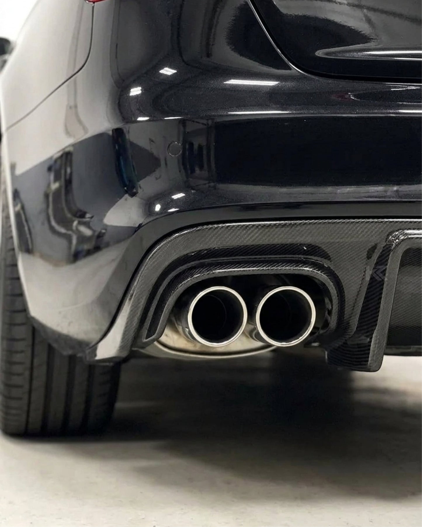 2008–2012 Audi A4 S-Line / S4 B8 Sedan Wide Scoop Rear Valance Diffuser – Carbon Fiber