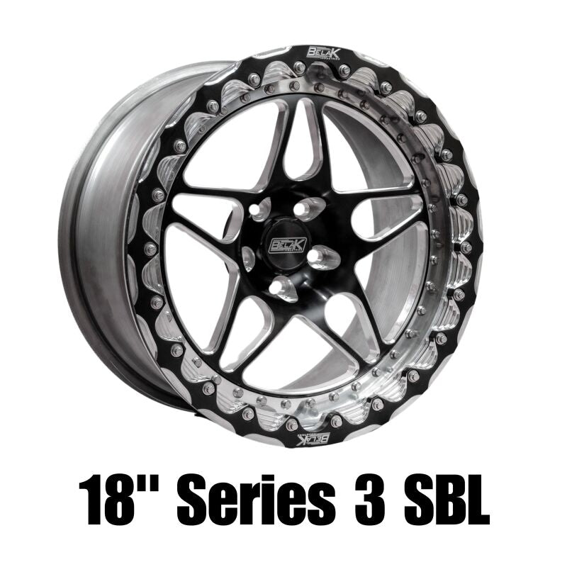 Belak Wheels Belak 18x11 / 6.75in BS / 5x112mm BP / High Pad / Series 3 - Single Beadlock Wheel 18115112S36SB-SBL